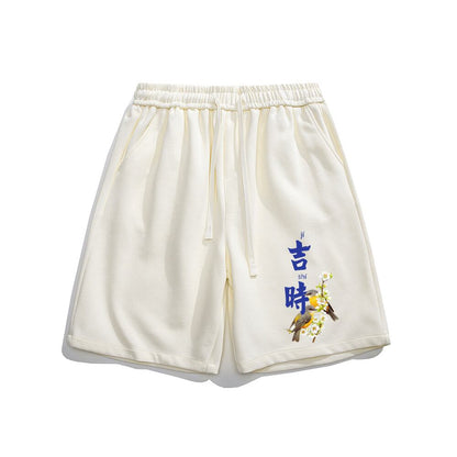 【無夢記シリーズ】★チャイナ風TシャツOR短パン★ 半袖Tシャツ 文字柄 3COLOR 男女兼用 メンズ 大きいサイズ