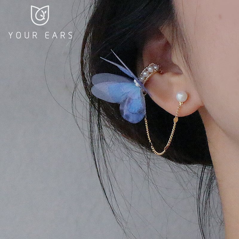 【YOUR EARSシリーズ】チャイナ風 蝶々 ピアス イヤリング レディース アクセサリー 小物 1個