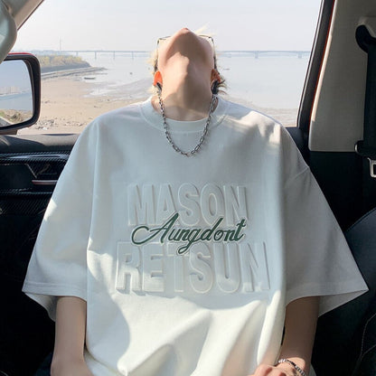 【PPGシリーズ】5カラー トップス 男女兼用 メンズ 大きいサイズ スエード アルファベット Tシャツ