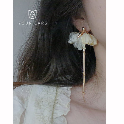 【YOUR EARSシリーズ】チャイナ風耳飾り 3タイプ ピアス イヤリング イヤーフック ペア レディース アクセサリー 花