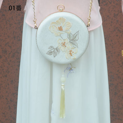 【SHULIシリーズ】チャイナ風 バッグ パーティーバッグ 結婚式 手持ちショルダー 刺繍 サークル 5タイプ選択可