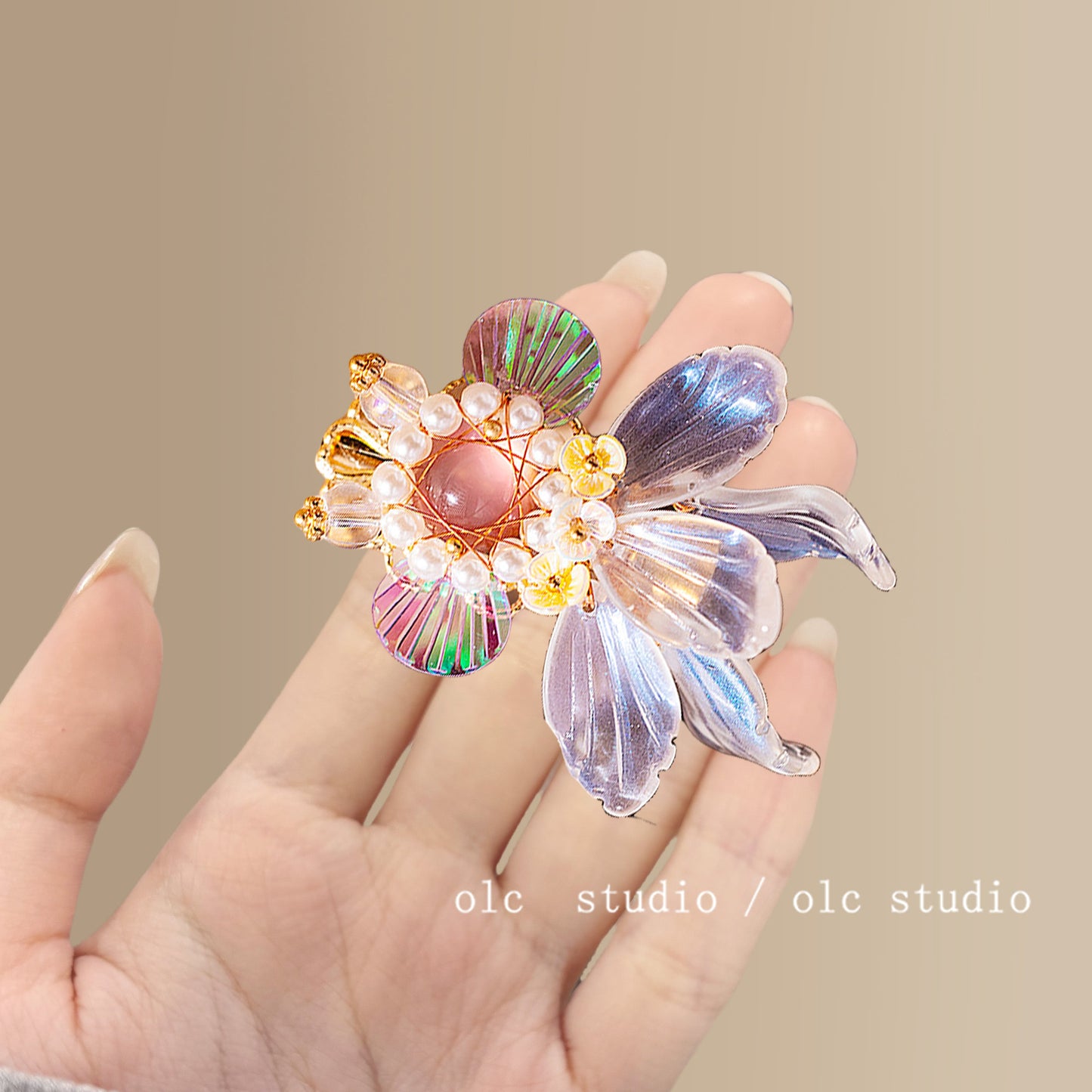 【LUOXIシリーズ】チャイナ風ヘアピン ペア2個 レディース 金魚 デザイン 彩り 可愛い デート プレゼント