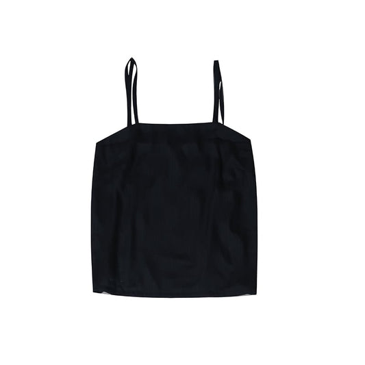 【晴山木語シリーズ】チャイナ風キャミソール 改良漢服 中華服 ブラック 黒い レディース S M L XL