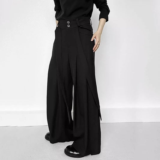 【ASAEシリーズ】チャイナ風ズボン 4色 ボトムス カジュアルパンツ 男女兼用 メンズ デザイン性あり