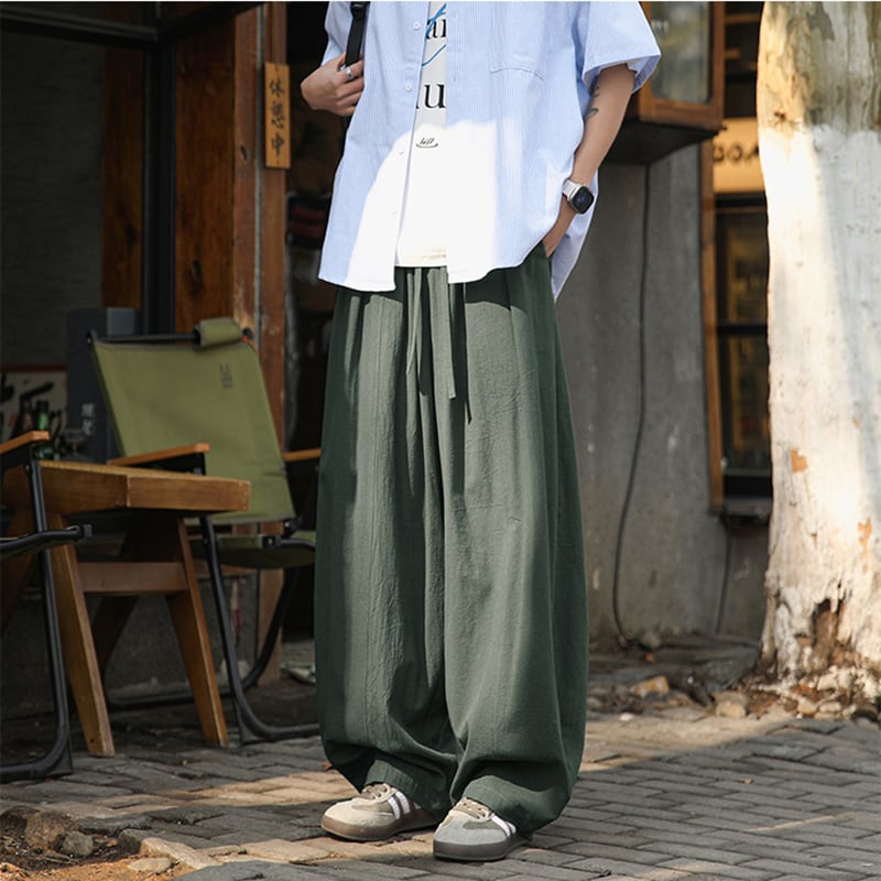 【TIANYIシリーズ】チャイナ風ズボン 4色 ボトムス カジュアルパンツ 男女兼用 メンズ 大きいサイズ シンプルスタイル