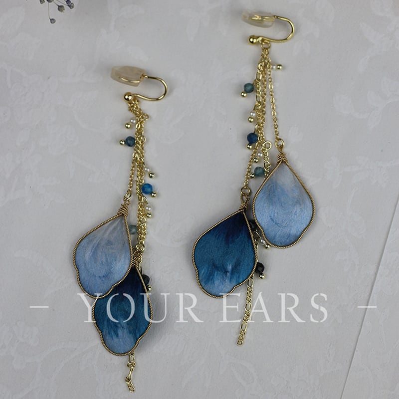 【YOUR EARSシリーズ】チャイナ風 耳飾り ピアス イヤリング ペア アクセサリー レディース 超可愛い