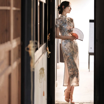 【紅彩衣シリーズ】チャイナドレス ワンピース 花柄 レトロ 女性らしい スリム 気質アップ िटं★