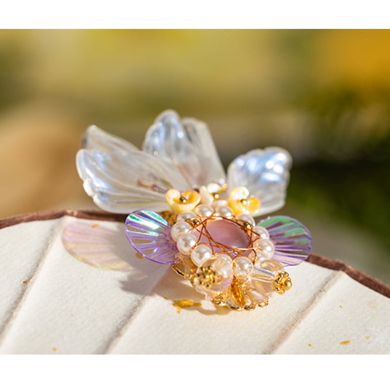 【LUOXIシリーズ】チャイナ風ヘアピン ペア2個 レディース 金魚 デザイン 彩り 可愛い デート プレゼント
