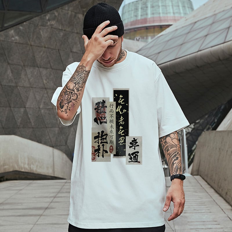Xrfdvシリーズ】☆中国風 デザイン Tシャツ☆ トップス 2色展開