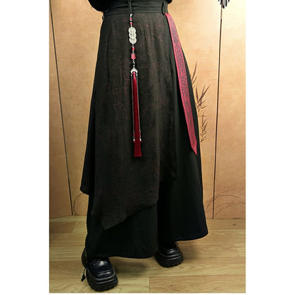 【古怪舍---山风逐玉シリーズ】チャイナ風飾り物 フリンジ アクセサリー 2色 漢服装飾 グリーン レッド
