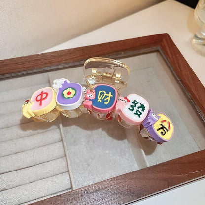【DREJEWシリーズ】★髪飾り★ ヘアクリップ レディース アクセサリー 彩 可愛い 文字柄 デート 通勤 通学 流行 トレンド おしゃれ - ChinChic