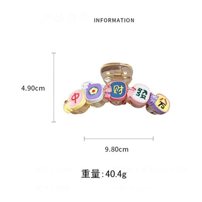 【DREJEWシリーズ】★髪飾り★ ヘアクリップ レディース アクセサリー 彩 可愛い 文字柄 デート 通勤 通学 流行 トレンド おしゃれ - ChinChic