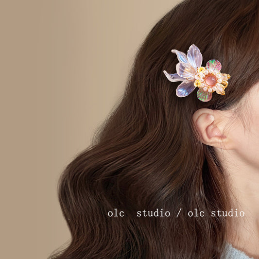 【LUOXIシリーズ】チャイナ風ヘアピン ペア2個 レディース 金魚 デザイン 彩り 可愛い デート プレゼント