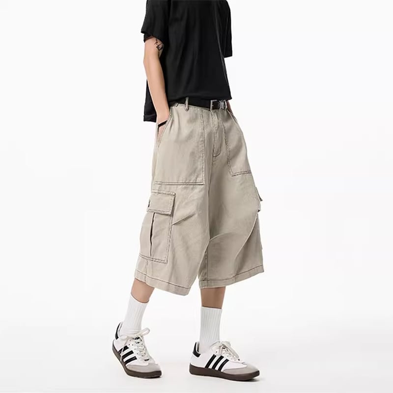 【KADISHOUシリーズ】カジュアルパンツ 2色 七分丈 ズボン ボトムス 男女兼用 メンズ おしゃれ