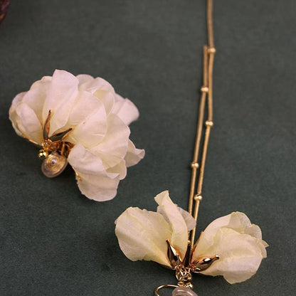 【YOUR EARSシリーズ】チャイナ風耳飾り 3タイプ ピアス イヤリング イヤーフック ペア レディース アクセサリー 花