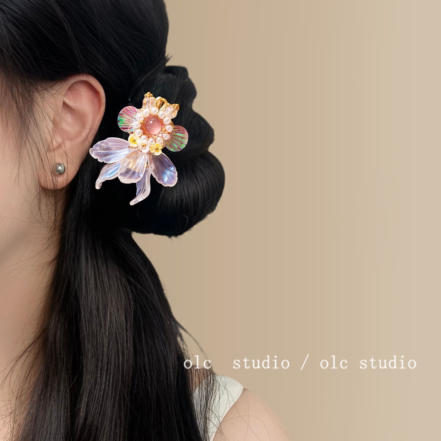【LUOXIシリーズ】チャイナ風ヘアピン ペア2個 レディース 金魚 デザイン 彩り 可愛い デート プレゼント