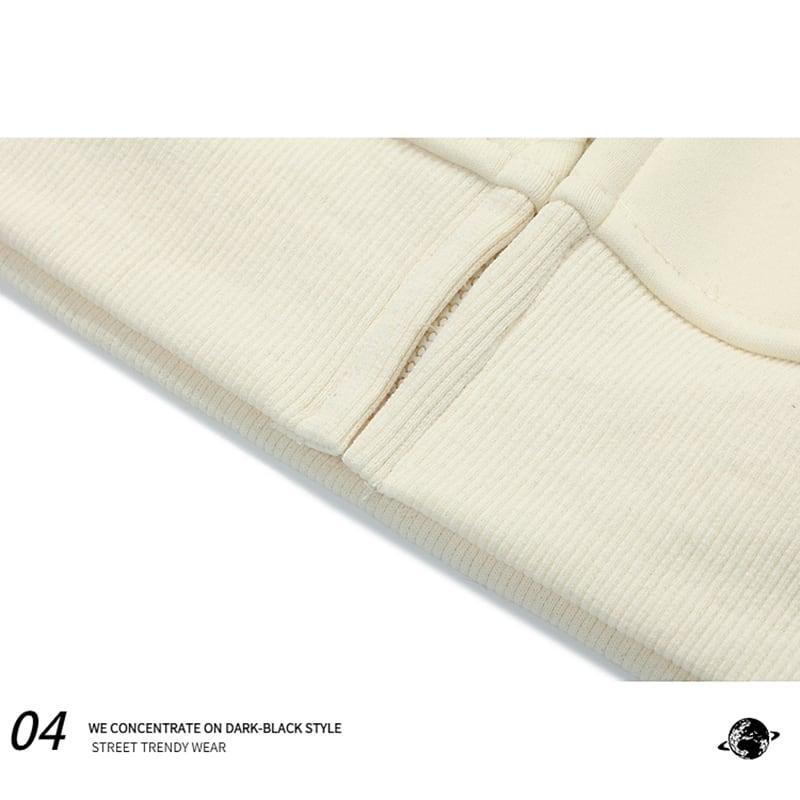 【FEEL LONELYシリーズ】★アウター★ 2COLOR パーカーアウター 男女兼用 メンズ 蝶々 合わせやすい ブラック アプリコット - ChinChic