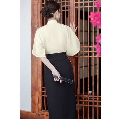 【BRMFUGUシリーズ】チャイナ風シャツ トップス 気質アップ 中華服 レトロ シンプル レディース 春夏ファッション