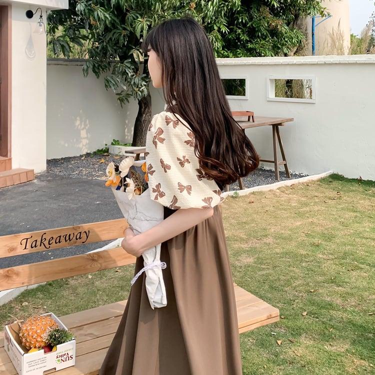 【最新入荷】 JIGUJIGUシリーズ】半袖 フェイクレイヤード 花柄ワンピース 犬服・アクセサリー