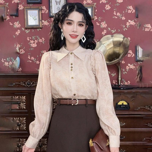 【MISSLIN FASHIONシリーズ】★セットアップ 単品注文★ シャツORスカート 気質アップ 優しい印象を与える - ChinChic