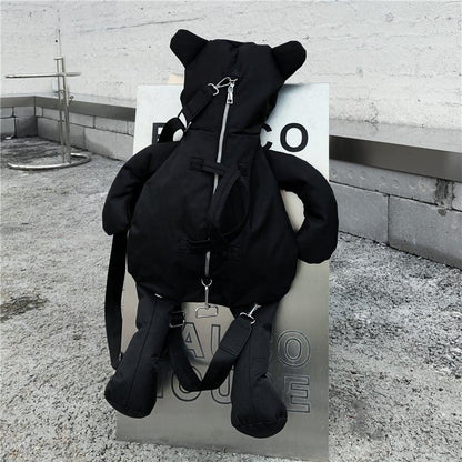 【大魔王シリーズ】★バッグ★ 動物 くま 熊 クマ 可愛い ブラック 黒い おしゃれ ファッション 個性的 - ChinChic