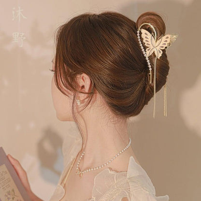 【沐野シリーズ】★チャイナ風髪飾り★ 古風 中華服 気質アップ フリンジ 蝶々 可愛い デート 通勤 小物 - ChinChic
