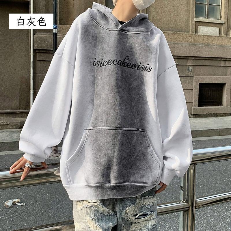 【XIAOQIシリーズ】★パーカー★ 2COLOR トップス 絞り染め 男女兼用 メンズ かっこいい 個性的 アルファベット - ChinChic